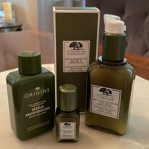 NWT Origins 3-pack:Full size serum + 2 samples,mega-mushroom line